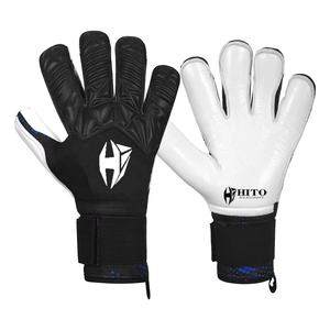 Gants de gardien de but en gros, style professionnel, contact en latex sur la paume avant, dos en silicone injecté, découpe Meduis, enveloppe pour les doigts et le pouce - Product Image 1