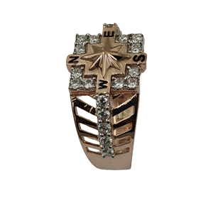 Elegante Anillo de Diamantes para Hombre, Chapado en Oro de 14K y Rodio, 22 Diamantes, 0.88 Ct, Corte Brillante, Certificado IGI, Estilo Étnico para Oficina - Product Image 3