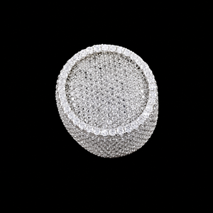 High Quality 10K Solid Gold Micro Pave Setting Round Ball Shape Face Moissanite Diamond Full <b>Iced</b> Hip Hop Unisex Wedding Jewelry - Product Image 2