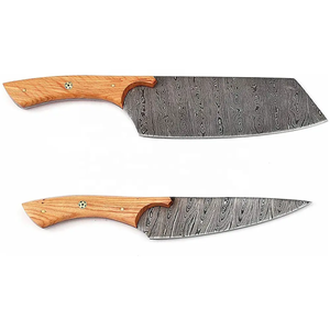 Professional Handmade Damascus Steel Chef <b>Knife</b> <b>Set</b> Full Tang Olive Wood Handle OEM ODM Manufacturer - Product Image 4