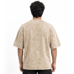 เสื้อยืดโอเวอร์ไซส์ผู้ชายผ้าฝ้ายนุ่มสบาย ทรงหลวมสไตล์วินเทจ คุณภาพพรีเมียม ล้างสีแบบแอซิดวอช - Product Image 2