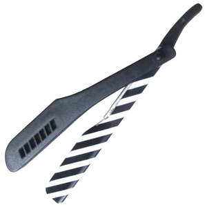 Navaja de Afeitar Recta con Mango de Plástico Blanco y Negro al por Mayor, Marca Privada, Herramientas de Afeitado para Barba, Uso Profesional, Proveedor OEM - Product Image 2