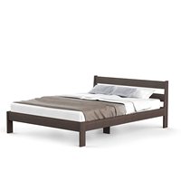Lit Queen Size Roverb DIY en bois massif, design minimaliste à plateforme
