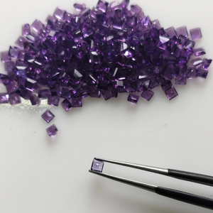 อเมทิสต์แอฟริกันธรรมชาติ 2.5 มม. ทรงสี่เหลี่ยมเจียระไนแบบ Step Cut คุณภาพดีที่สุด พลอยเม็ดเดี่ยวสำหรับทำเครื่องประดับ - Product Image 2