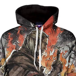 Sudadera con Capucha para Hombre, Diseño Sólido con Estampado por Sublimación, Tejido de Punto, 100% Poliéster, Corte Regular, Ropa Casual de Otoño, Talla 6XL - Product Image 4