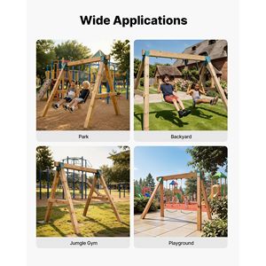 Heavy-Duty <b>A</b>-<b>Frame</b> <b>Swing</b> Set Hardware with 2 <b>Swing</b> Brackets 2 Seats 4 Hangers <b>for</b> Playground Use - Product Image 6
