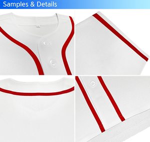 Maillot de baseball bleu clair personnalisé à manches courtes, nom et numéro imprimés par transfert thermique au dos, unisexe, adulte, 100% polyester - Product Image 5