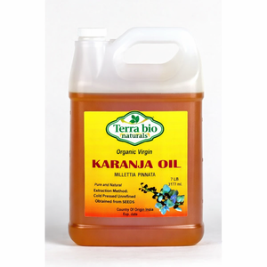 Mejor Proveedor al por Mayor de Aceite de KARANJA TERRA BIO, Aceite Esencial Orgánico Compuesto para el Cuidado de la Piel y el Cabello, Hecho con Semillas de Tamil Nadu - Product Image 1