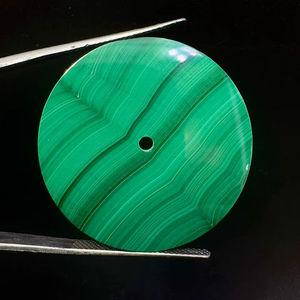 Esfera de reloj de malaquita natural, placa de esfera de piedras preciosas personalizada, 31,50 mm, 0,9 mm de grosor, esfera de reloj - Product Image 1