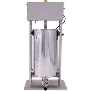 Relleno de salchichas eléctrico de acero inoxidable de 110V y 250W, relleno para hacer salchichas de 25L con tubería, máquina de relleno de acero para salchichas de 110V y 250W - Product Image 6