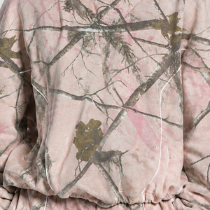 Sudadera con Capucha Extra Grande para Mujer, Diseño de Camuflaje con Líneas en Contraste, Personalizada, Transpirable, de Felpa de Algodón Premium, Informal - Product Image 5