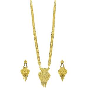Joyería al por mayor de moda: Conjunto de joyería de diseño tradicional de latón con baño de oro de 14K, 18K, 24K, conjunto de joyería larga. - Product Image 2