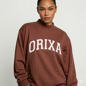 Sudadera de algodón grueso de alta calidad personalizada para mujer, bordada, con hombros caídos, cuello simulado y estilo oversized. - Product Image 2