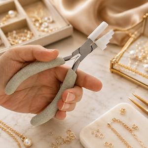 Pince à mâchoires en nylon professionnelle à dents escalonpées pour la fabrication de bijoux, outil de formage et de pliage de fils avec têtes en nylon remplaçables - Product Image 1