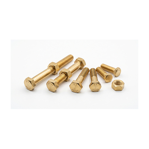 Boulons en laiton résistants à la corrosion, attaches filetées de qualité supérieure pour les projets de plomberie, de machinerie et de construction - Product Image 1