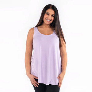 Camiseta sin mangas para mujer, personalizada, superventas, suave, refrescante, 100% algodón, transpirable, ecológica, para dormir, básica - Product Image 3