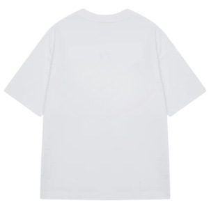 เสื้อยืดแขนสั้นผู้ชายไซส์ใหญ่ สีขาว โลโก้เล็กๆที่อก ผ้าฝ้าย คอกลม สไตล์ลำลอง สตรีทแวร์ ขายส่ง รับผลิตแบบ OEM - Product Image 2