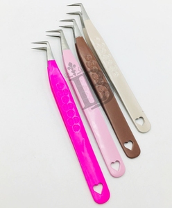 Top Quality <b>Eyelash</b> Tweezers Heart Cut Bottom <b>Mink</b> <b>Eyelash</b> <b>Extension</b> Volume Tweezers Stainless Steel Russian Volume - Product Image 4