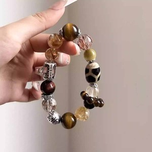 สร้อยคอควอตซ์ลูกปัดตาเสือสีเหลืองมะนาวธรรมชาติสไตล์โรแมนติกเครื่องประดับคริสตัลพลังงานสำหรับผู้หญิงโชคดี - Product Image 1