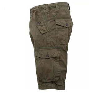 Soft Cotton Solid <b>Cargo</b> <b>Shorts</b> for Men with Breathable Fabric Secure Flap Pockets Casual Fit Quick Dry <b>Lightweight</b> Men's <b>Shorts</b> - Product Image 3