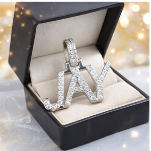 Collier tendance en argent 925 plaqué rhodium avec plaque nominative personnalisée en écriture cursive, pendentifs et breloques raffinés en diamant naturel, cadeau - Product Image 3