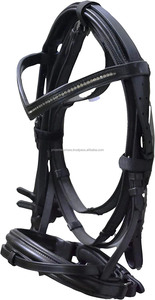 Y&Z Enterprises Bridon en cuir souple de qualité supérieure, rembourré et façonné pour cheval - Taille et couleur personnalisables - Product Image 2