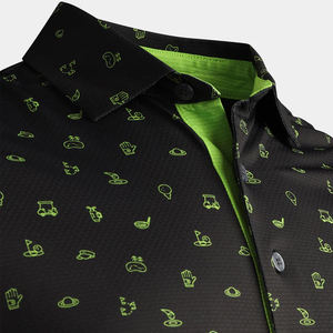 เสื้อโปโลวิ่งประสิทธิภาพสูง ดูดซับความชื้น ออกแบบได้ตามต้องการ เสื้อกอล์ฟแขนสั้นลำลอง เสื้อยิมโพลีเอสเตอร์สั่งทำพิเศษสำหรับผู้ชาย - Product Image 6