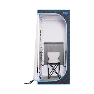 Tenda Sauna a Infrarossi Portatile Nera con Pannello Riscaldante per Piedi, Controller, Spa Personale Domestica, Pannelli a Infrarossi, Sedia Pieghevole - Product Image 6