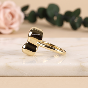 Oval Cut Moissanite Ring Bezel <b>Frame</b> Gold Band Engagement Wedding Bridal Statement Jewelry for Women Custom Fine Jewelry Ring - Product Image 4