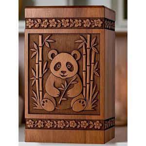 Wooden Urn for Ashes with Engraved Message Handmade Wooden Urn for Adult Memorial by AYAANS - Product Image 3