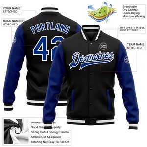 Black Royal <b>White</b> Custom Varsity <b>Jacket</b> Full Snap Two Tone Letterman <b>Jacket</b> Bomber <b>Jacket</b> Men Casual Baseball Team <b>Jacket</b> - Product Image 2