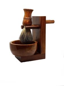 Set de Afeitado de Madera para Hombre con Brocha de Afeitar de Pelo Sintético y Maquinilla de Afeitar de Seguridad, Kit de Afeitado, Set de Regalo para Hombre - Product Image 2