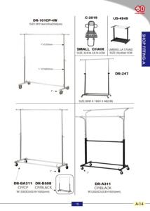 ไต้หวันขายส่งเสื้อผ้าชั้นวางจอแสดงผลไม้แขวนเสื้อยืน - Product Image 5