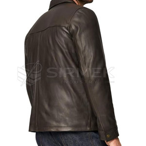 Chaqueta de cuero para hombre estilo bomber clásico inspirado en aviadores, acabado suave, ropa exterior premium para boutiques y tiendas minoristas. - Product Image 3