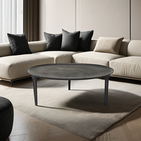 Meubles de maison les plus populaires Table basse ronde de style moderne Table basse en aluminium et métal pour hôtel et restaurant