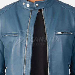 Reasonable Price Fashionable <b>Men's</b> <b>Jackets</b> Wholesale Rate Customized Logo <b>Men</b> <b>Leather</b> <b>Jacket</b> Made In Pakistan - Product Image 5