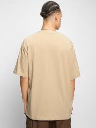เสื้อยืดโอเวอร์ไซส์ทรงหลวม แบรนด์สตรีทแวร์ ผ้าฝ้ายแท้ 100% คุณภาพสูง แบบเรียบ ไม่มีลาย สำหรับผู้ชาย ไหล่ตก - Product Image 3