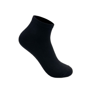 Chaussettes basses pour hommes, chaussettes bateau unies, épaisseur standard, 100% coton tricoté, respirantes, usage quotidien, logo personnalisé - Product Image 2
