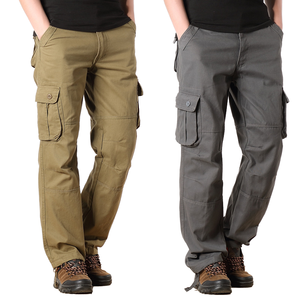 Pantalon cargo en coton pour homme de haute qualité, style décontracté, poches décoratives, cordon élastique, coupe droite - Product Image 4