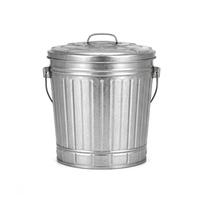10 Gallon Galvanized Steel Utility - Trash Can with Lidn - Product Image 2