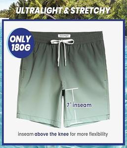 Shorts de bain pour hommes de haute qualité, durables, avec cordon élastique, séchage rapide, coupe classique, poche latérale, couleur personnalisée - Product Image 2