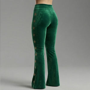 Leggings de Cintura Alta con Pedrería, Color Morado, Elásticos, Estilo Urbano, para Mujer, Calidad Premium, OEM - Product Image 3