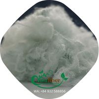 Fibre de polyester recyclée Vinafiber 6D SD blanche, certifiée GRS, de qualité brute, autre grade, pour filature, ignifuge, certifiée OEKO-TEX, pour matelas