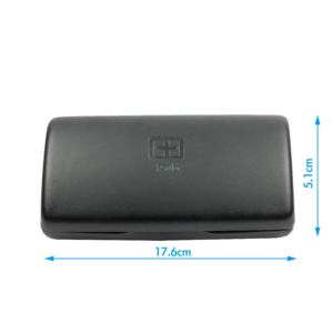 กล่องใส่แว่นตาหนัง PU สีดำ โลโก้สั่งทำพิเศษ - Product Image 1