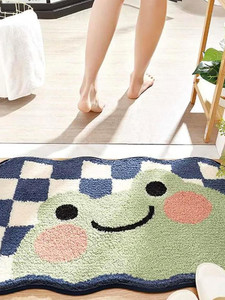 พรมห้องน้ำลายกบสุดน่ารัก รุ่นโมเดิร์นคลาสสิค ยอดนิยม ยี่ห้อ Molesun ผลิตจากไมโครไฟเบอร์เนื้อนุ่ม กันลื่น - Product Image 3