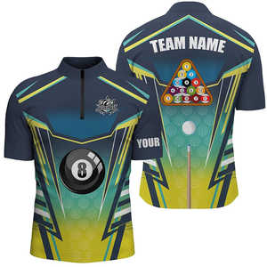 Camiseta Deportiva Tejida con Estampado 3D de Jugador de Billar para Hombre - Camisetas Personalizadas para Torneos de Billar y Snooker - Product Image 3