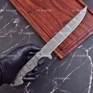 Cuchillo de Chef UA Supplies de Acero Damasco de Espiga Completa, Punta Recta, para Filetear Pescado, Hecho a Mano, OEM/ODM Personalizable, 13 pulgadas - Product Image 4