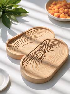 ถาดไม้ UO ถาดไม้ตกแต่งทำมือ จานไม้ตกแต่ง จานไม้ ถาดไม้สำหรับตกแต่ง จานไม้ - Product Image 5