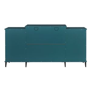 Mueble para TV de 62 Pulgadas en Azul Verde Azulado, Elegante Aparador con Gabinete Lateral - Product Image 6