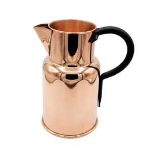 <b>Copper</b> Jug Metal <b>Handle</b> Metallic Pitcher for Hot Cold Water Wine Juice Iced Tea-Party Sustainable Metal Pitcher Set - Product Image 2
